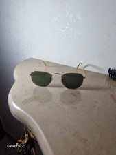 RAY-BAN VINTAGE B&L Hexagonal Gold Lenti Vetro G-15 Bausch & Lomb USA + Case
