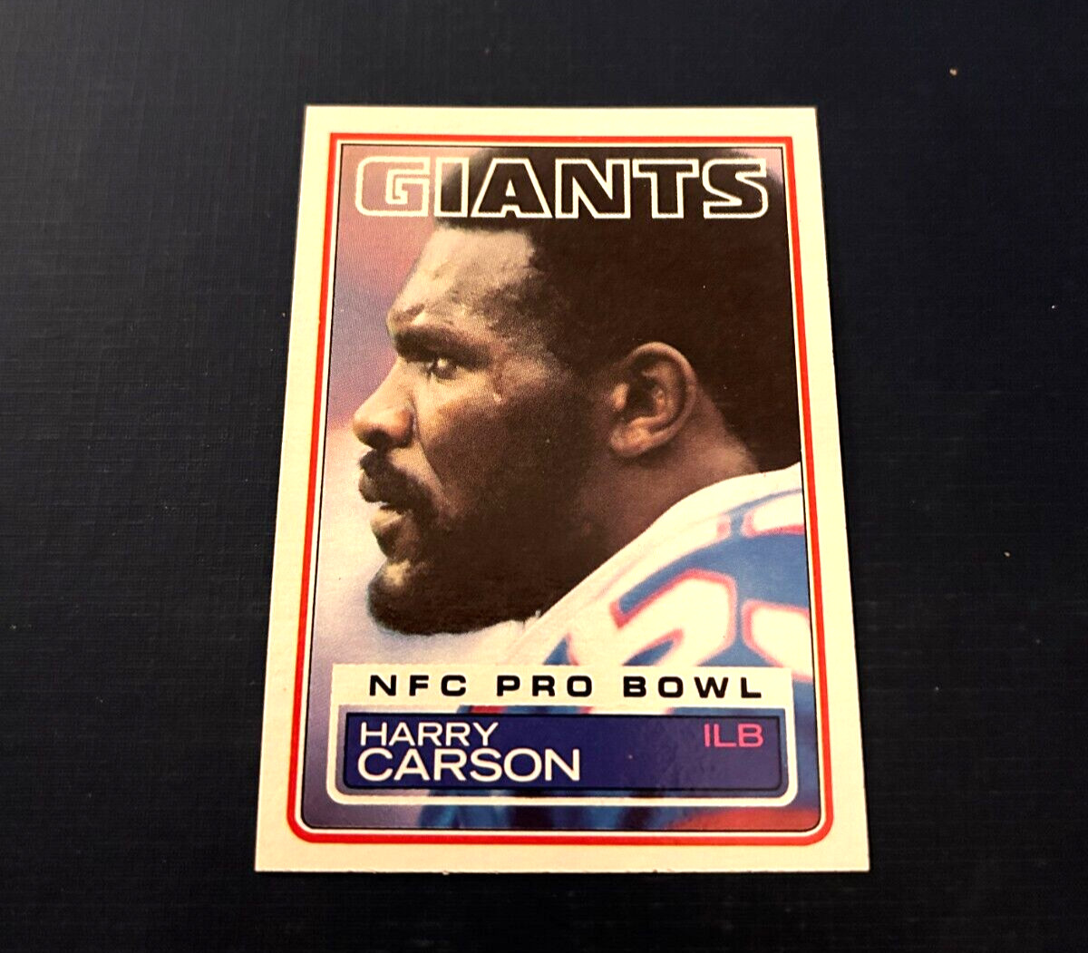 1983 Topps Football Harry Carson #123 HOF Set Break NM