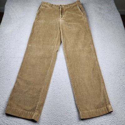 L.L. Bean Double L Corduroy Pants Mens 34x34 Brown Classic Fit Cotton