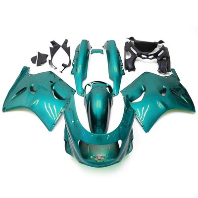 Bodywork Fairing Kit For Kawasaki ZZR1100 ZX11 1993-2003 ABS Fairings Lake Green