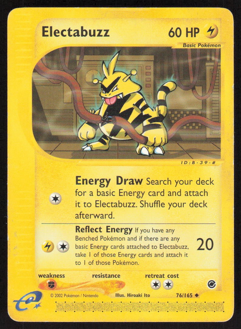 Pokemon Electabuzz Uncommon 076/165 Expedition MP