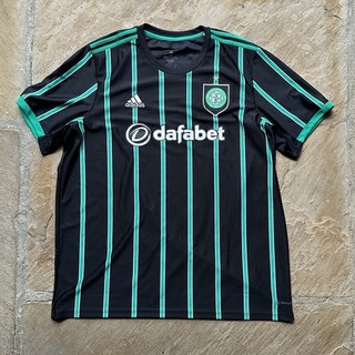 Celtic Football Shirt Jersey Adidas XXL 2XL Away 2022 Black Short Sleeve