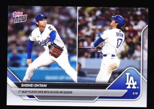 Shohei Ohtani Dodgers MLB 1st 50 Home Runs 50 Ks vs Phillies 2025 Topps NOW #721