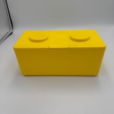 Vintage Chubs Stackables Yellow Plastic Baby Wipe Storage Box Brick Style