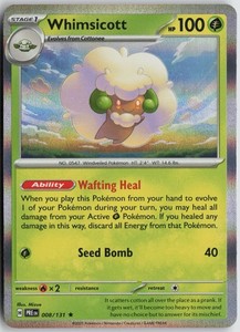 Whimsicott 008/131 Holo Rare Prismatic Evolutions