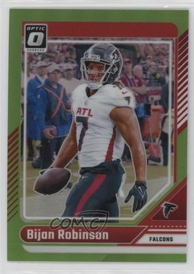 2024 Panini Donruss Optic Lime Green Prizm 30/50 Bijan Robinson #8 s3g
