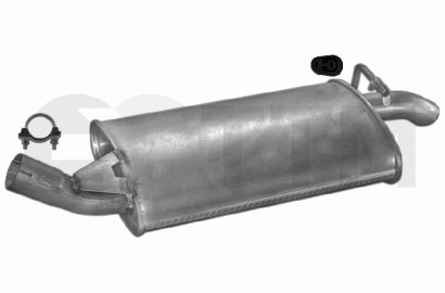 Silencieux arriere Ford Fiesta 3 5 portes echappement pot 1.6 103 110 cv 1989 1990 1991 1992 1993