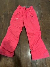The North Face Freedom Hyvent Ski Snow Pants Girls Pink Size L 14/16 Waterproof