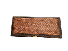 Vintage Leather Red Snake Skin Wallet Origina...