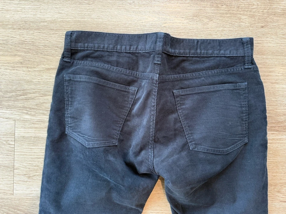 J.Crew 484 修身男式灯芯绒裤子海军蓝 31x30 二手状况完好 — 第 3/4 张图片