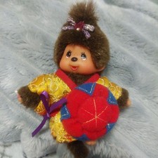 Gotochi Monchhichi Okinawa Limited Ryukyu Musume Mascot Keychain