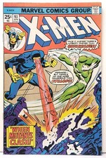 Vintage X-MEN issue 93 Cyclops Quicksilver 1975 Marvel Comics Byrne art 5.0