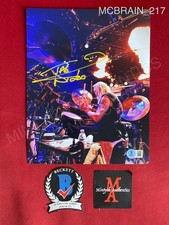 Nicko McBrain Iron Maiden autographed signed 8x10 photo Beckett COA