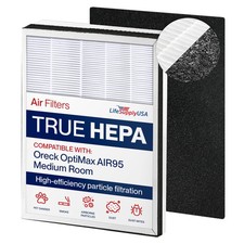 True HEPA Air Cleaner Filter Replacement Kit + 1 Odor Carbon 1" x 14" x 10" 