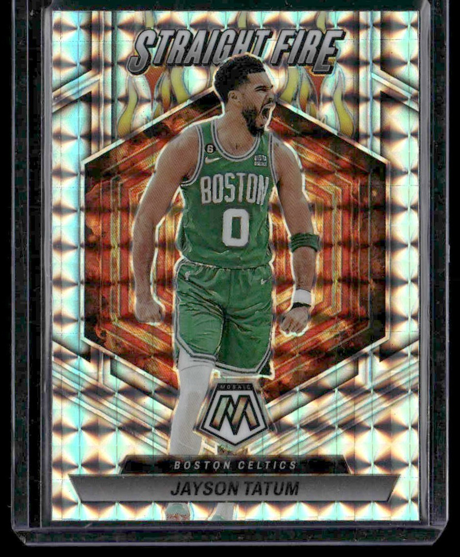 2022-23 Panini Mosaic Jayson Tatum #5 Straight Fire Mosaic
