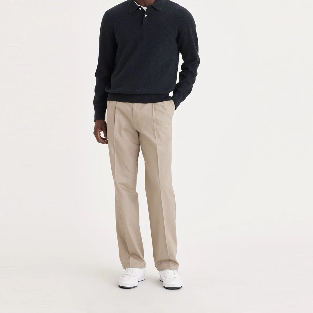 NWOT Dockers Pants Men's Size 36x32 Classic Fit D3 Pleated Flat Front Trousers