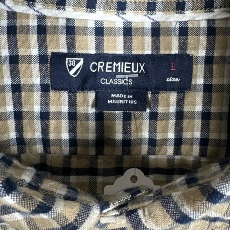 Camisa masculina Cremieux grande casual com botões clássica manga longa - Imagem 3 de 3