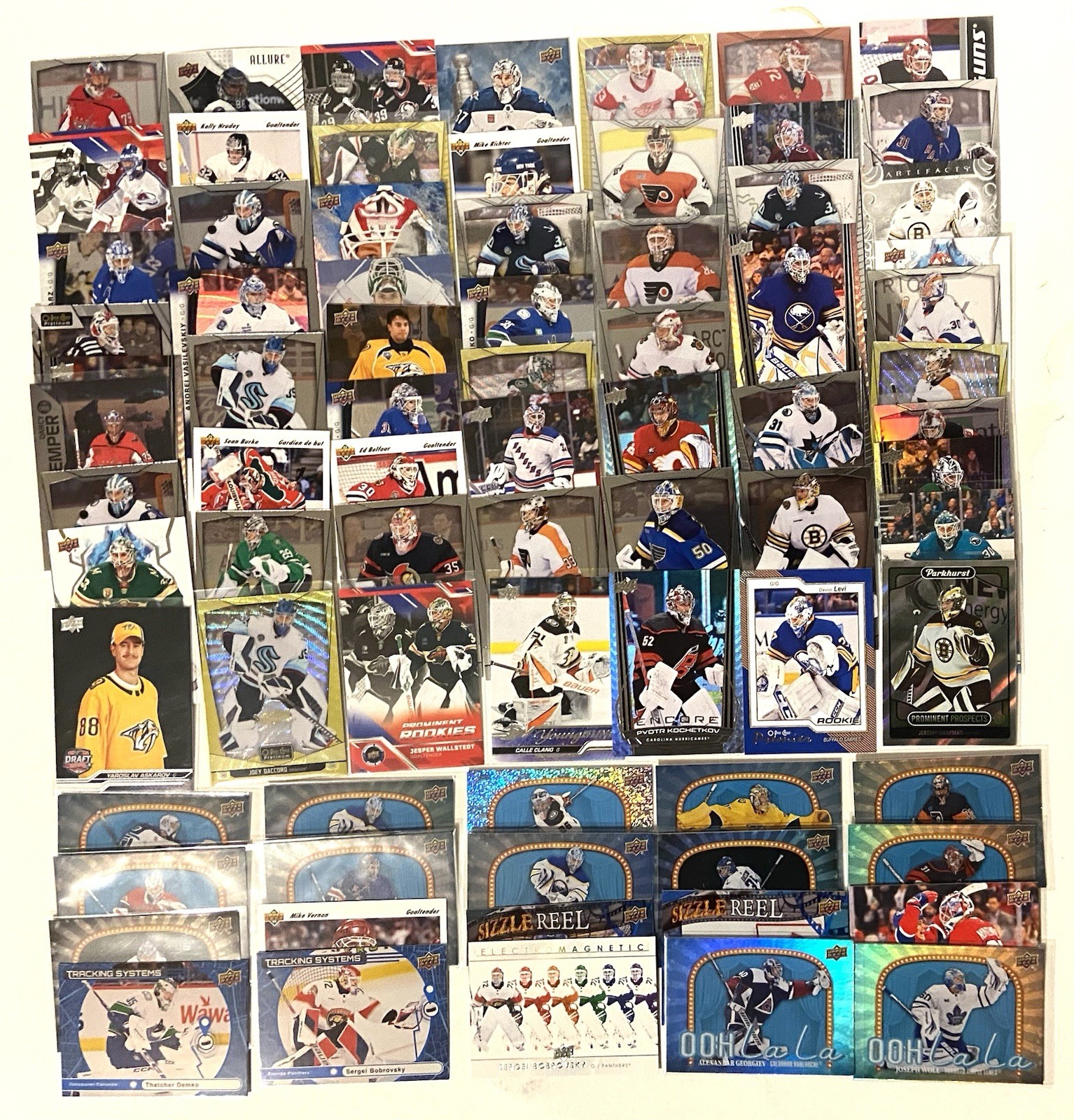 NHL Goalie Hockey Cards Lot  (70) - Young Guns Rookies Stars And Legends