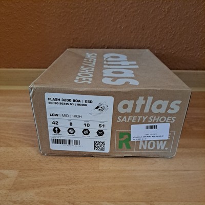Atlas Sicherheitsschuhe FLASH 3200 ESD S1 Arbeitsschuhe mit BOA System, Größe 42