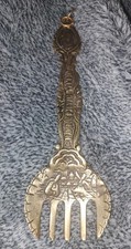 Very Rare 1950s Turkish Handmade Art Fork “Hamdim Pistim Yandim” Konya Turkey 6