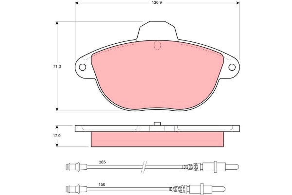 Plaquettes de frein TRW GDB1301 pour CITROËN, qualité de friction premium et sûre