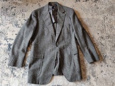 Vintage Brooks Brothers USA Makers Tweed Sport Coat Jacket Herringbone Gray 44XL