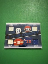 2020 Leaf ITG Used 4 Your Country Relics /35 Salming Naslund Loob Hedberg