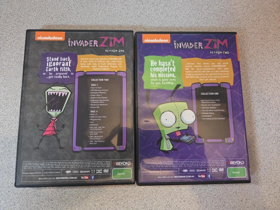 DVD Invader Zim - Complete Series Seasons 1 & 2 (Region 4) PLEASE READ!!! - Image 2 of 4