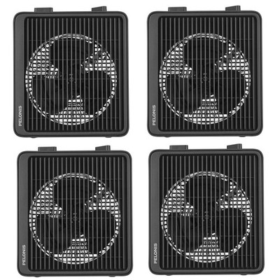 PACK of 4 Pelonis 1500W 3-Speed Electric Fan-Forced Space Heater Black OPEN BOX
