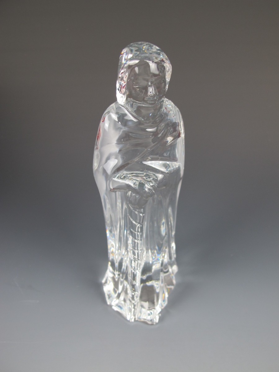 Baccarat French Crystal Holy Family Nativity Set - Joseph, Mary