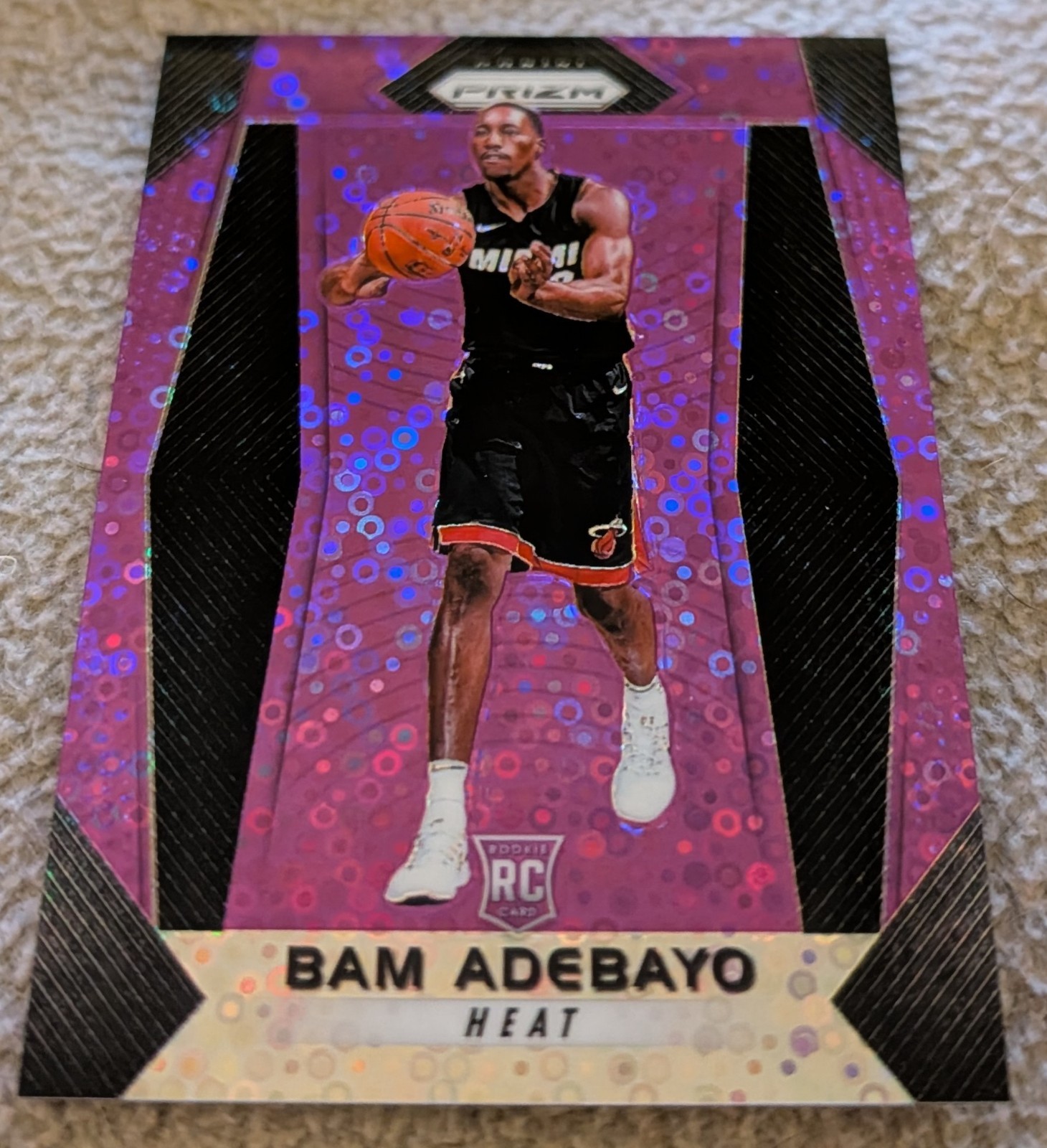 2017-18 Panini Prizm Fast Break Purple Prizm 45/75 Bam Adebayo #51 RC Rookie