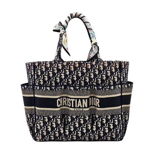 Sac fourre tout Dior Christian oblique jacquard Catherine bleu 34530 123543072