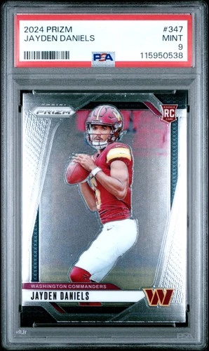 2024 Panini Prizm #347 Jayden Daniels Rookie Card RC PSA 9 Mint