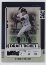 2021 Panini Contenders Draft Ticket Purple 6/99 Carlos Correa #71 0e2x