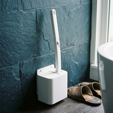 Durable Disposable Toilet Brush Handle with Storage Holder -No Replacement Heads