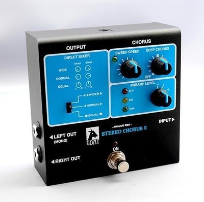 GOAT Stereo Echo Blue Series Guitar Effects Pedal Brand STEREO CHORUS II