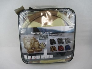 FH TLH Car Seat Covers Semi Universal Auto Accessory Set Cream Tan FH-PU021