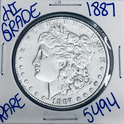 1887 MORGAN SILVER DOLLAR AUTHENTIC HI GRADE U.S. MINT COIN FREE SHIPPING 5494