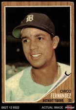 1962 Topps #173 Chico Fernandez Green Tint Tigers RARE VARIATION 1.5 - FAIR