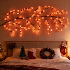 Rose LED Baum Zweig Lichter Wand Girlande Indoor Dekoration 180cm-96 LEDs