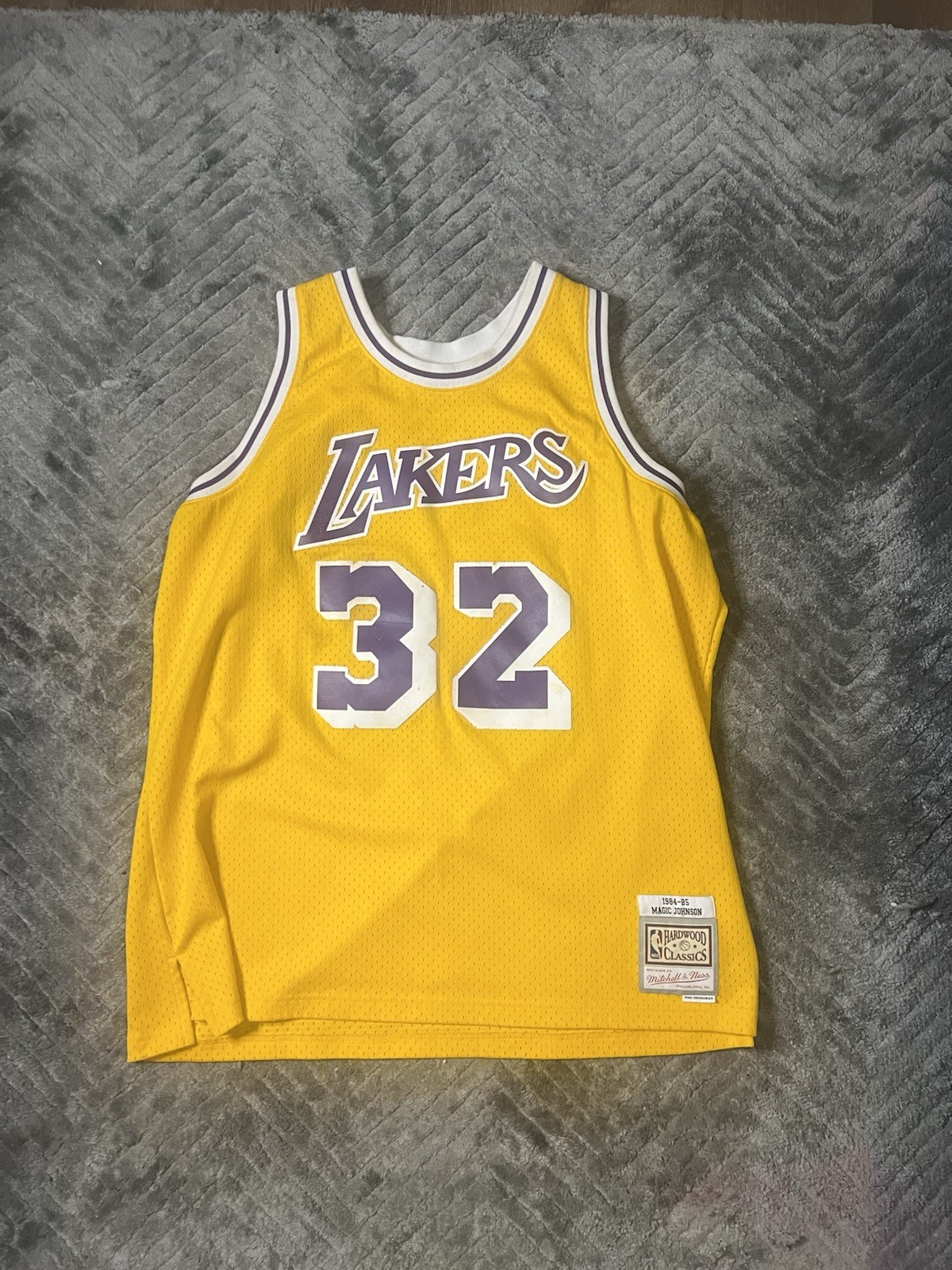 adidas Hardwood Classics Earvin Magic Johnson Lakers Jersey Size XL