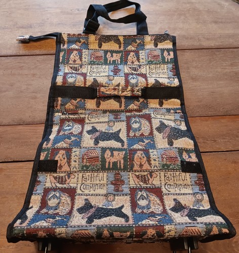 Dog Faithful Companion Tapestry Tote Bag with Wheels..Folding..Collapsible..