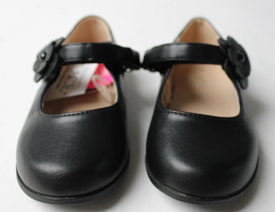 Zapatos Mary Jane cómodos flexibles AC2 negros The Children's Place para niñas pequeñas EE. UU.:8  Foto 2 de 4