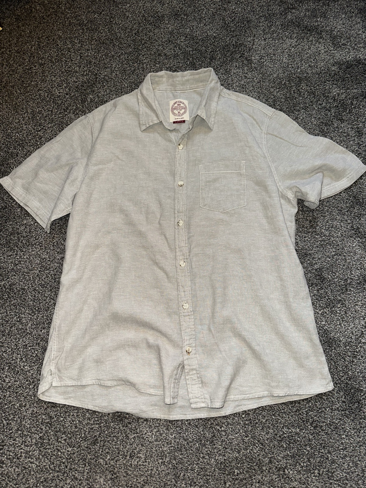 Mens Fat Face Shirt Size Large Short Sleeve Linen Regular Fit Free Post (12)