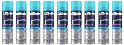 9 Gillette Series Shaving Shave Gel Moisturizing 7 oz Each 9 Pk NEW Cocoa Butter