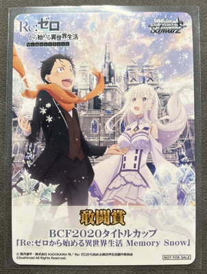 Weiss Schwarz Title Cup Winner Promo BCF2020 Re:Zero Memory Snow