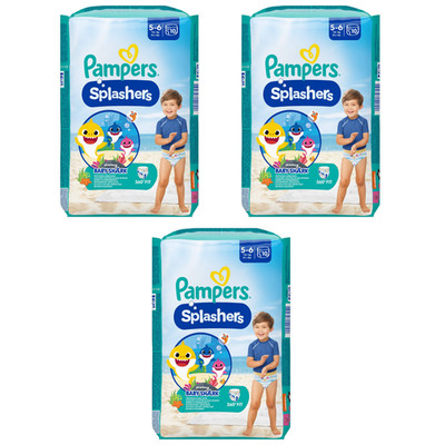 Pampers Splashers Einweg-Badehose 10er Jahre - Alter 5-6