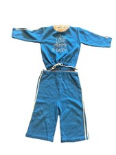 Vintage Outfit Fall I Love Mommy And Daddy Blue Size 12 Months Mine Alone Brand