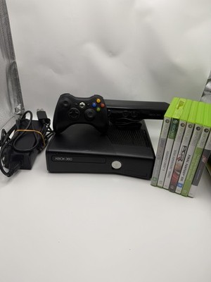 Microsoft Xbox 360 S 4 GB Spielekonsole mit Kinect Controller 7x Spiele Geprüft