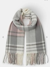 Image of Accessorize Pastel Check Blanket Scarf RRP £24 New with Tags